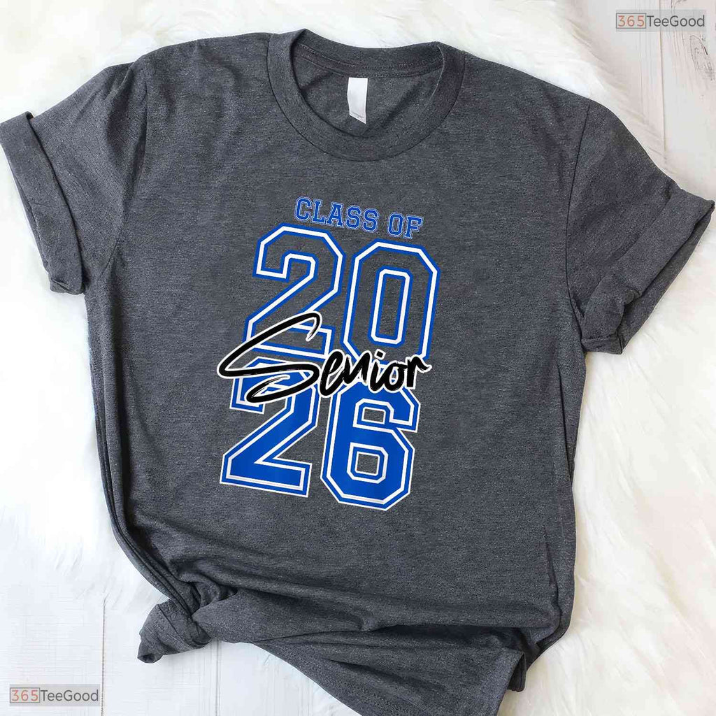 Minimalist Class of 2026 Senior Graduation T-Shirt For High School Students