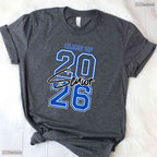 Minimalist Class of 2026 Senior Graduation T-Shirt For High School Students