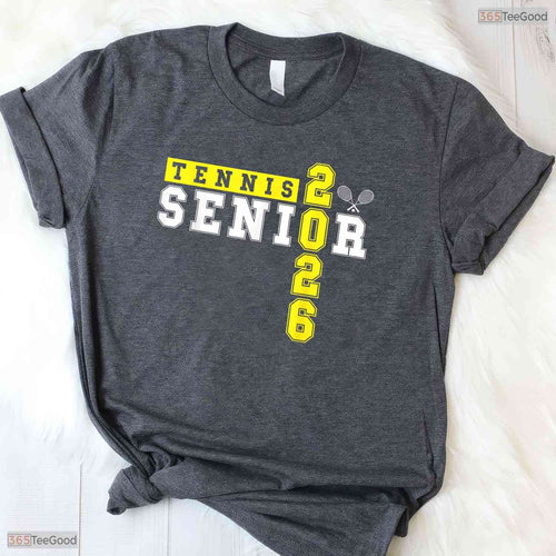 Athletic Tennis Senior Night Tennis Senior 2026 Graduation Day Party T-Shirt