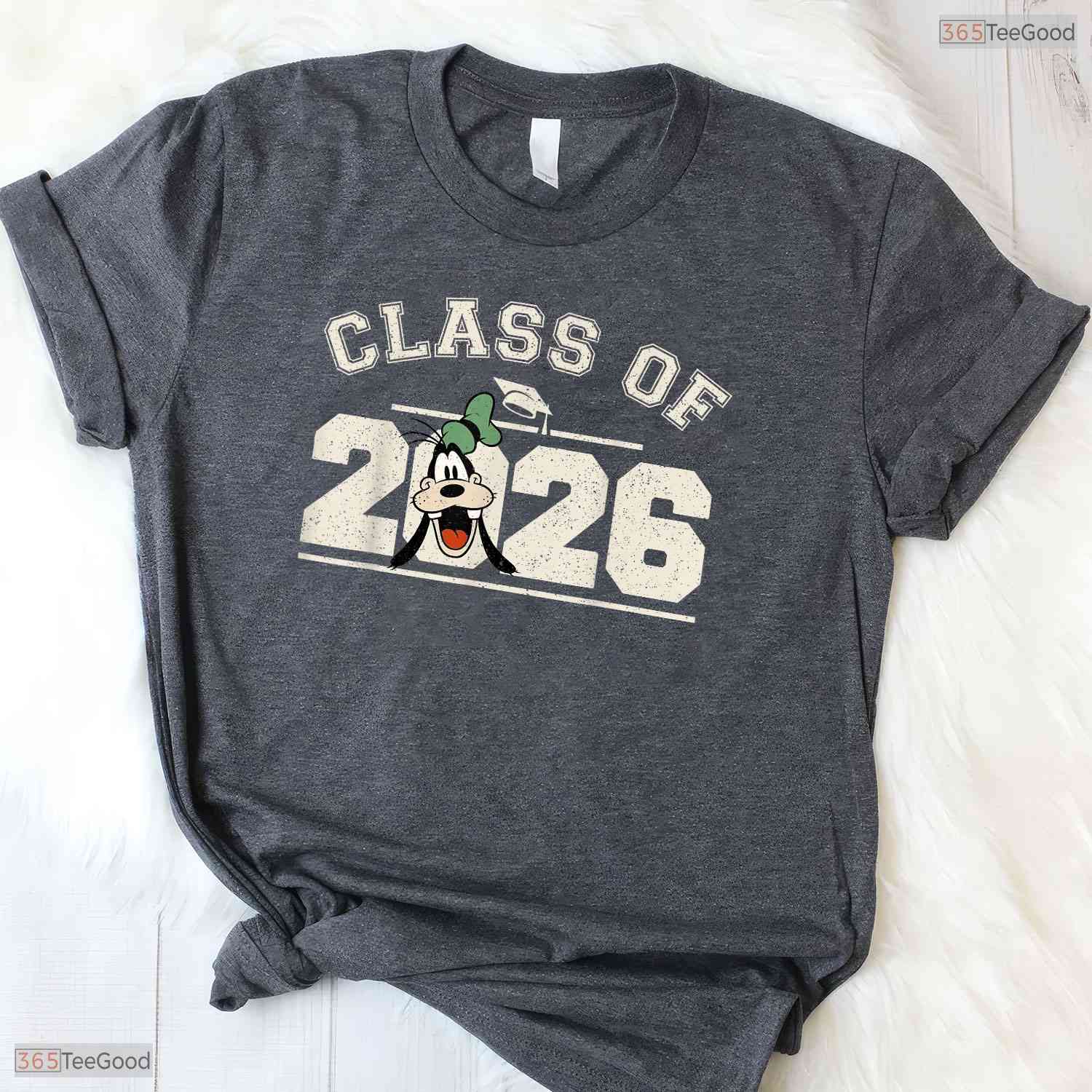 Classic Cartoon Dog Friends Graduation Class Of 2026 Senior Party T-Shirt