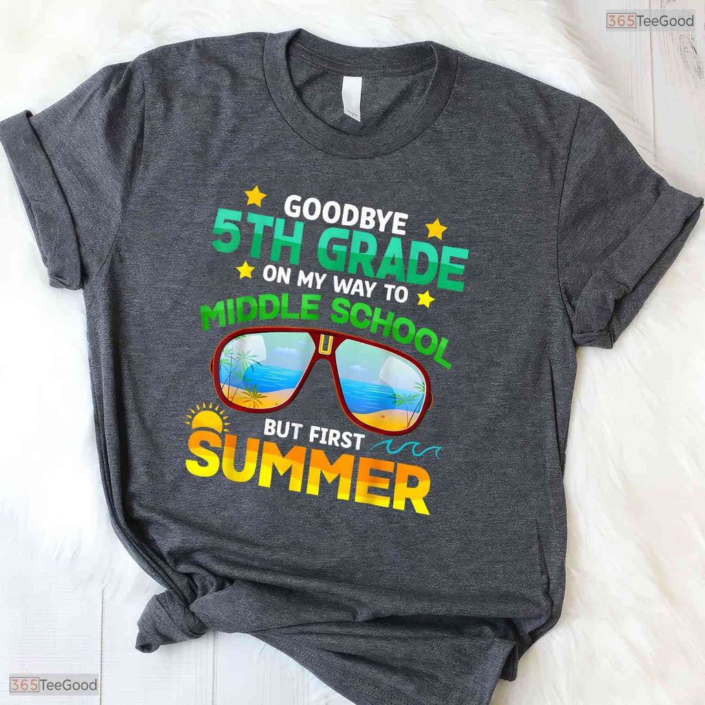 Awesome 5th Grade Way To Middle School First Summer Graduation Kids T-Shirt