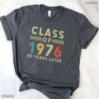 Vintage 50th Class Of 1976 Reunion Alumni Graduation Anniversary Party T-Shirt