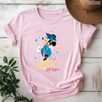 Cute Polka Dot Bow Mouse I Did It Graduation Cap And Gown Celebration T-Shirt