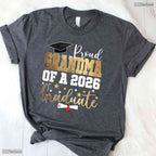 Proud Grandma of A 2026 Graduate Family Matching Graduation Ceremony T-Shirt