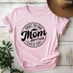 Fun Forget The Grad Mom Survived Class Of 2026 Family Matching Party T-Shirt