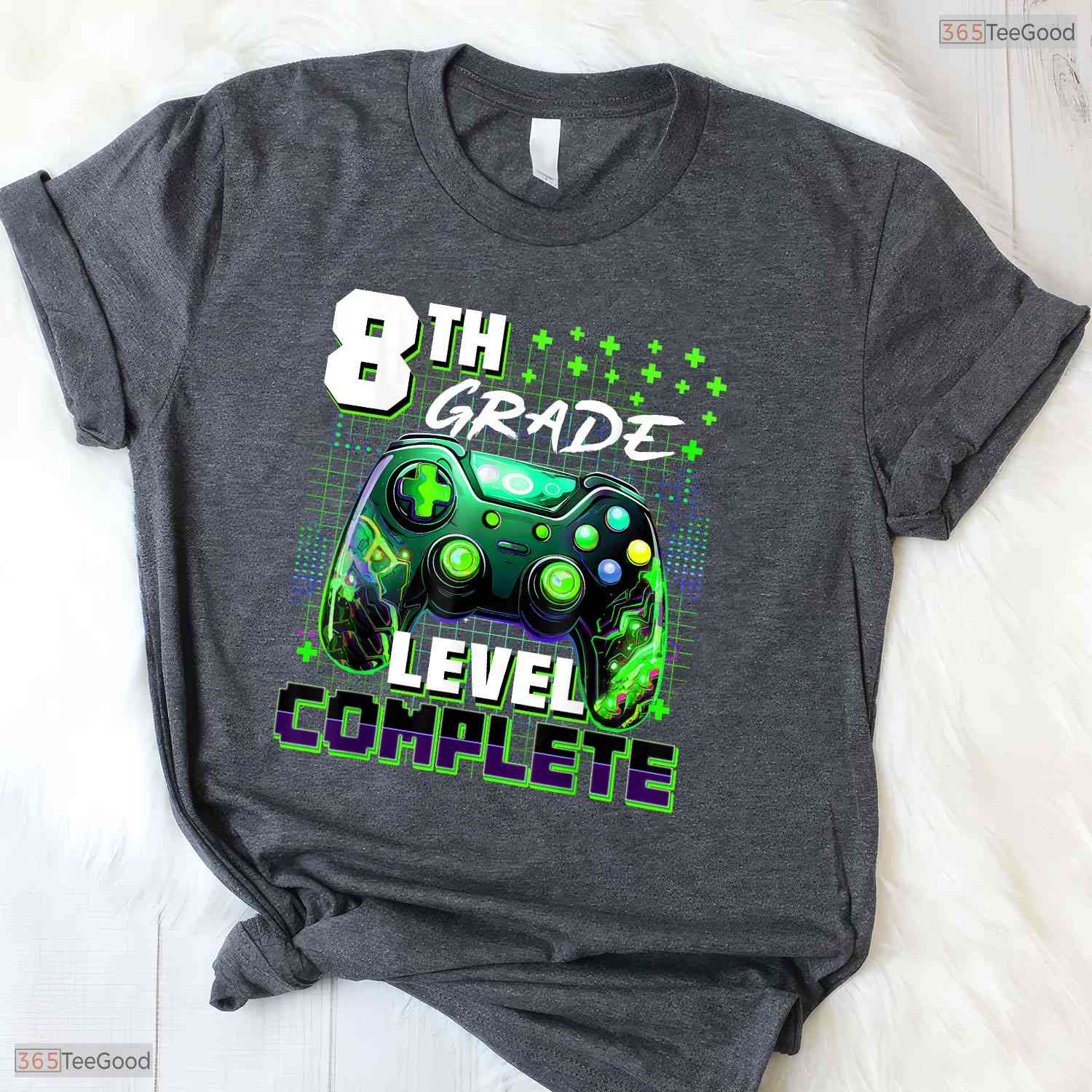 Video Gamer Controller Eighth 8th Grade Level Complete Graduation Boys T-Shirt