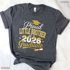 Awesome Proud Little Brother Class Of 2026 Graduate Graduation Family T-Shirt
