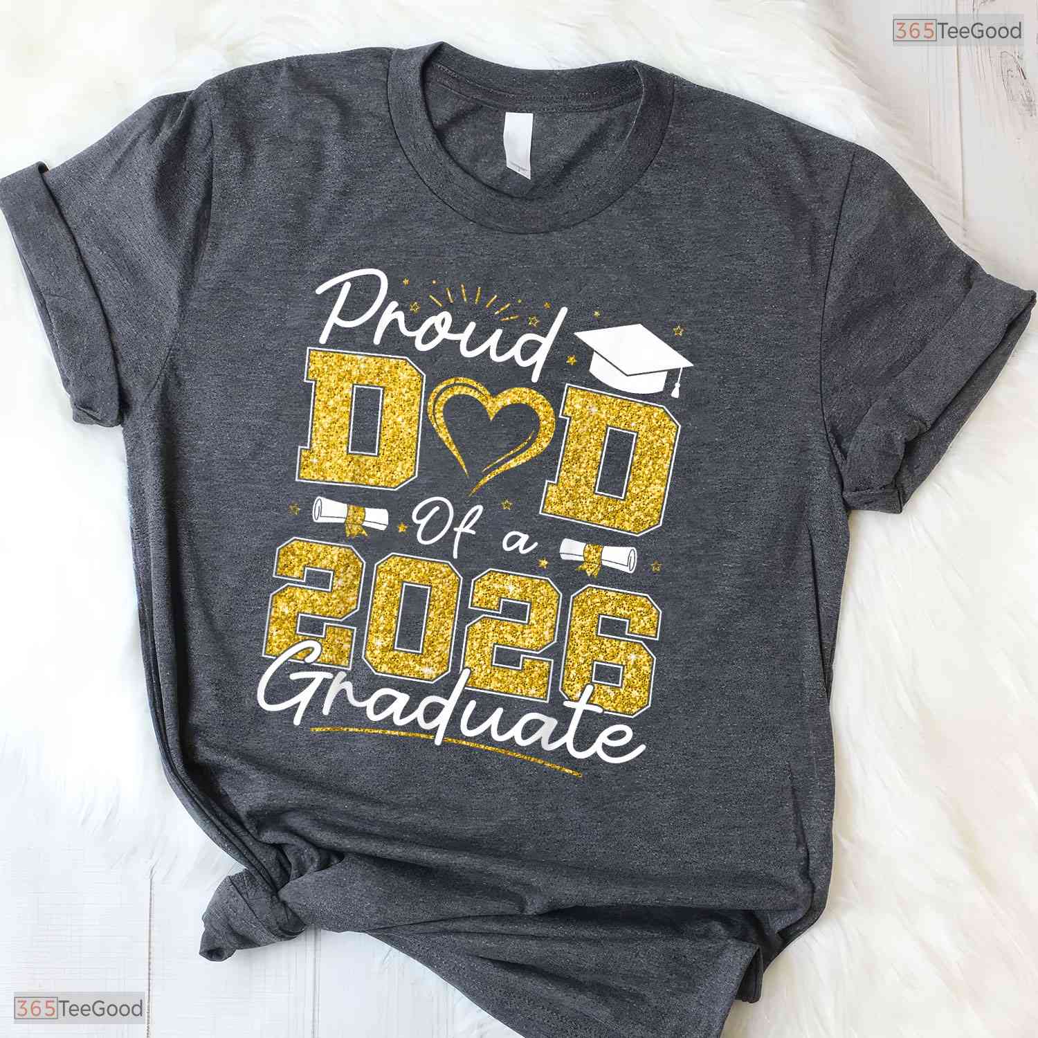 Proud Dad of A 2026 Graduate Senior Grad Family Matching Graduation T-Shirt