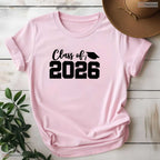 Varsity Style Class Of 2026 High School Senior Graduation Cap T-Shirt