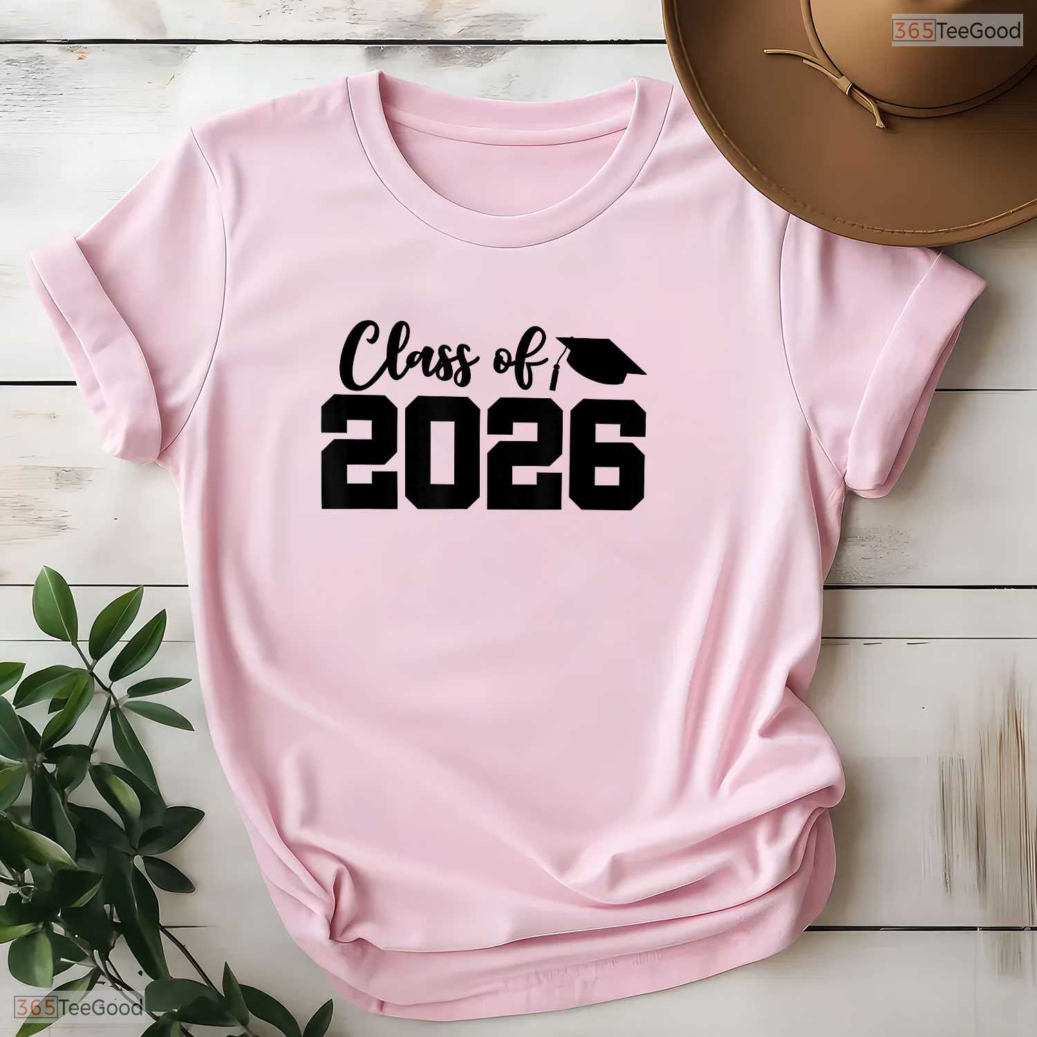 Varsity Style Class Of 2026 High School Senior Graduation Cap T-Shirt