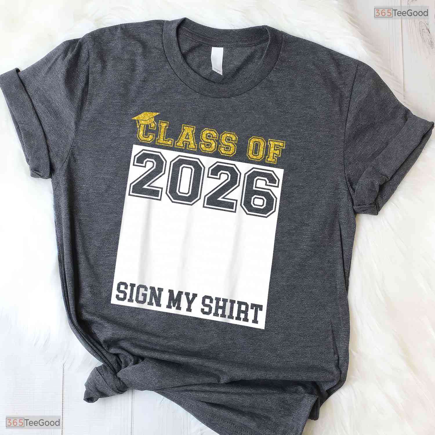 Interactive Class Of 2026 Sign My Shirt Senior Graduation Party T-Shirt