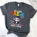 Cute Panda Theme So Long Pre-K Kindergarten Here I Come Graduation T-Shirt
