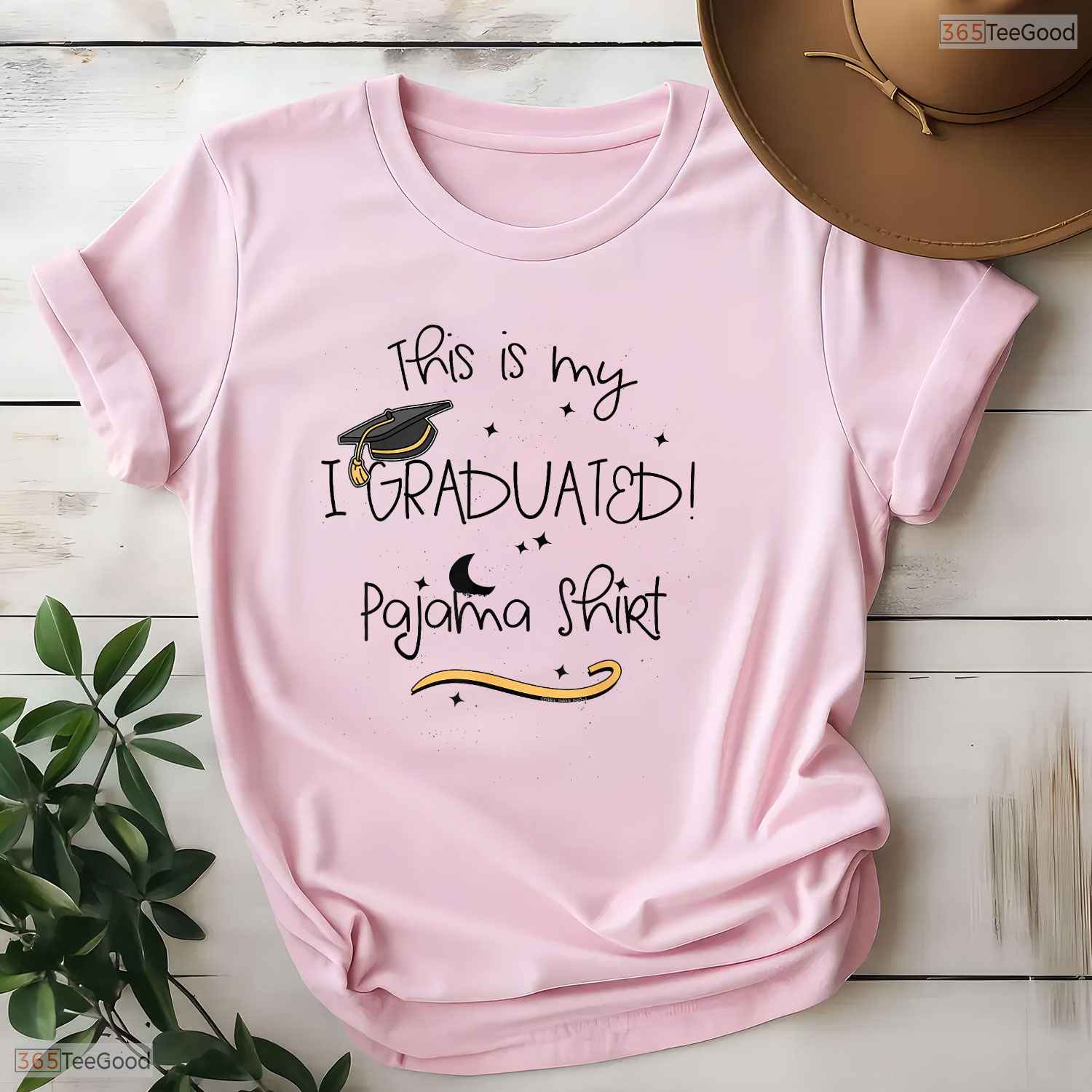 Funny This Is My I Graduated Pajama Shirt Lazy Senior Graduation T-Shirt