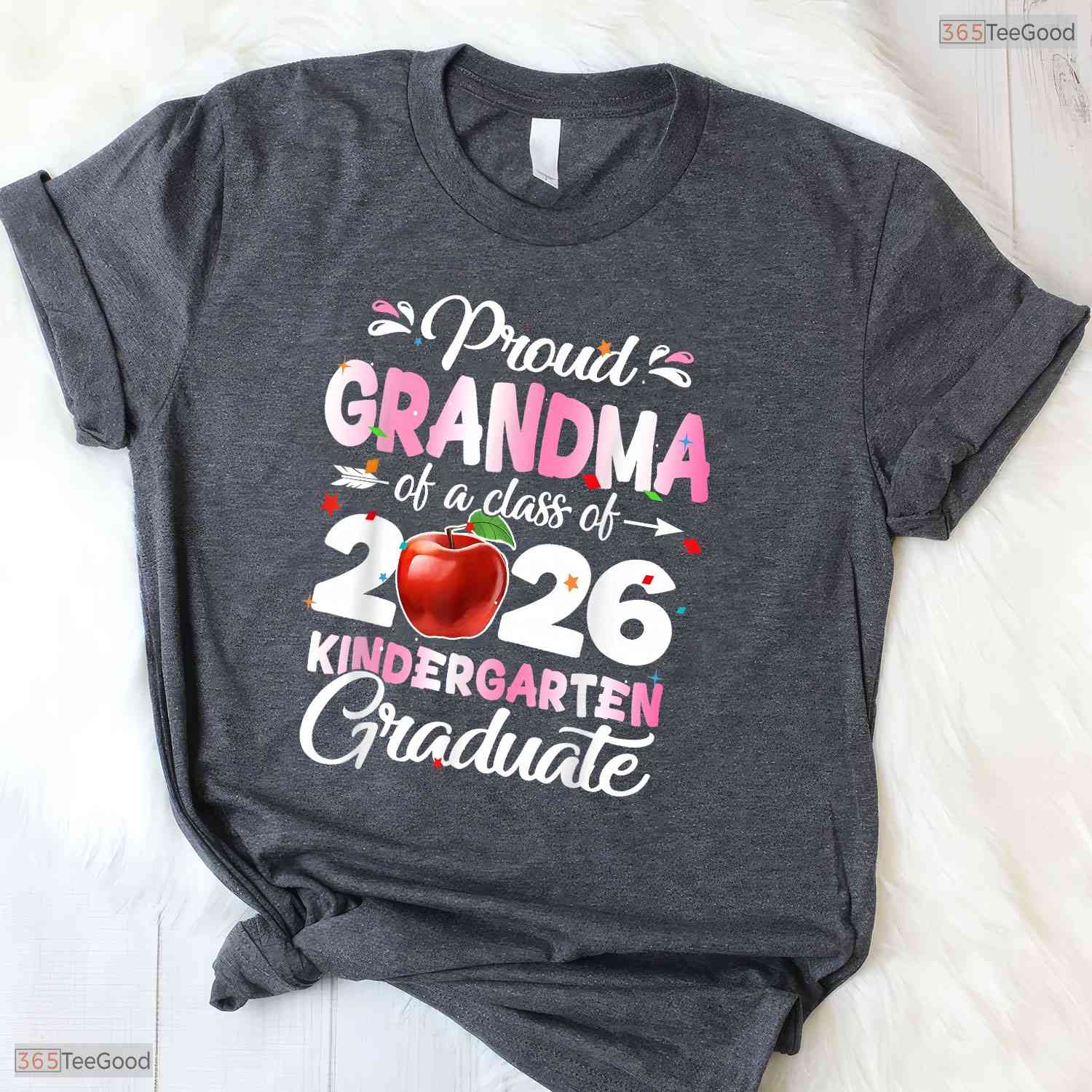 Loving Proud Grandma Of A Kindergarten Graduation Class Of 2026 T-Shirt