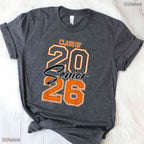 Trendy Class Of 2026 Senior Graduation Orange Vibes Retro Aesthetic T-Shirt
