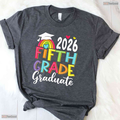 Awesome Fifth 5th Grade Grad 2026 Elementary School Graduate Kids T-Shirt