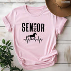 Senior 2026 Equestrian Heartbeat Design Class Of 26 Horse Lover Grad T-Shirt
