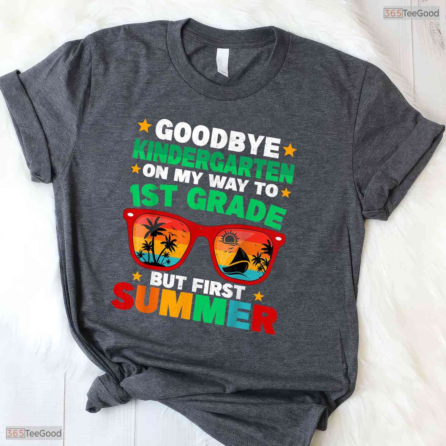 Hello Summer Goodbye Kindergarten First Summer Graduation Last Day Boys Shirt