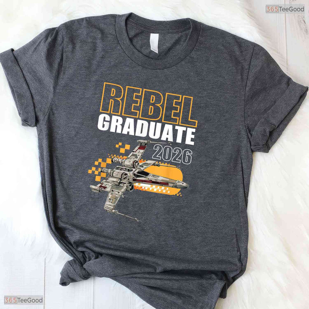 Cosmic Galaxy Space Fighter Rebel Graduate 2026 Science Fiction Party T-Shirt