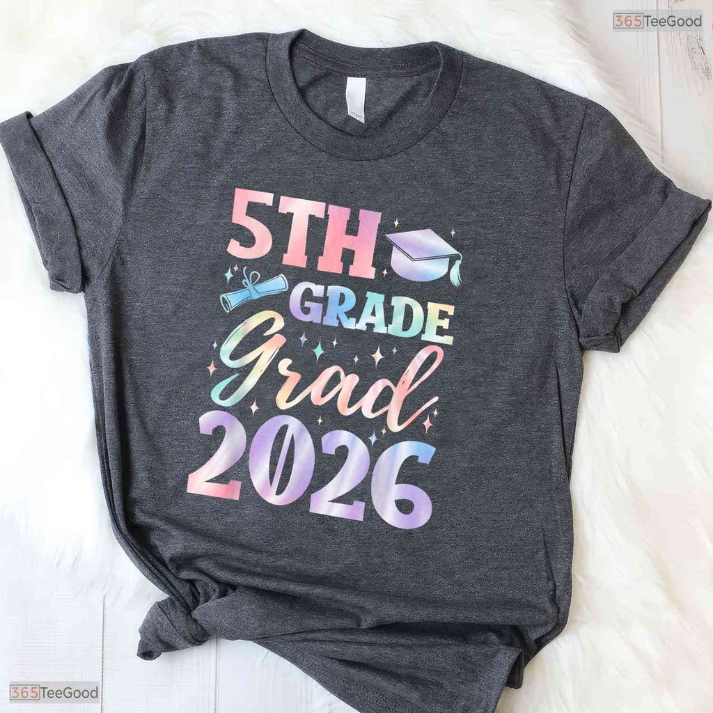 Official 5th Grade Graduation Class 2026 Elementary School Graduate Kids T-Shirt