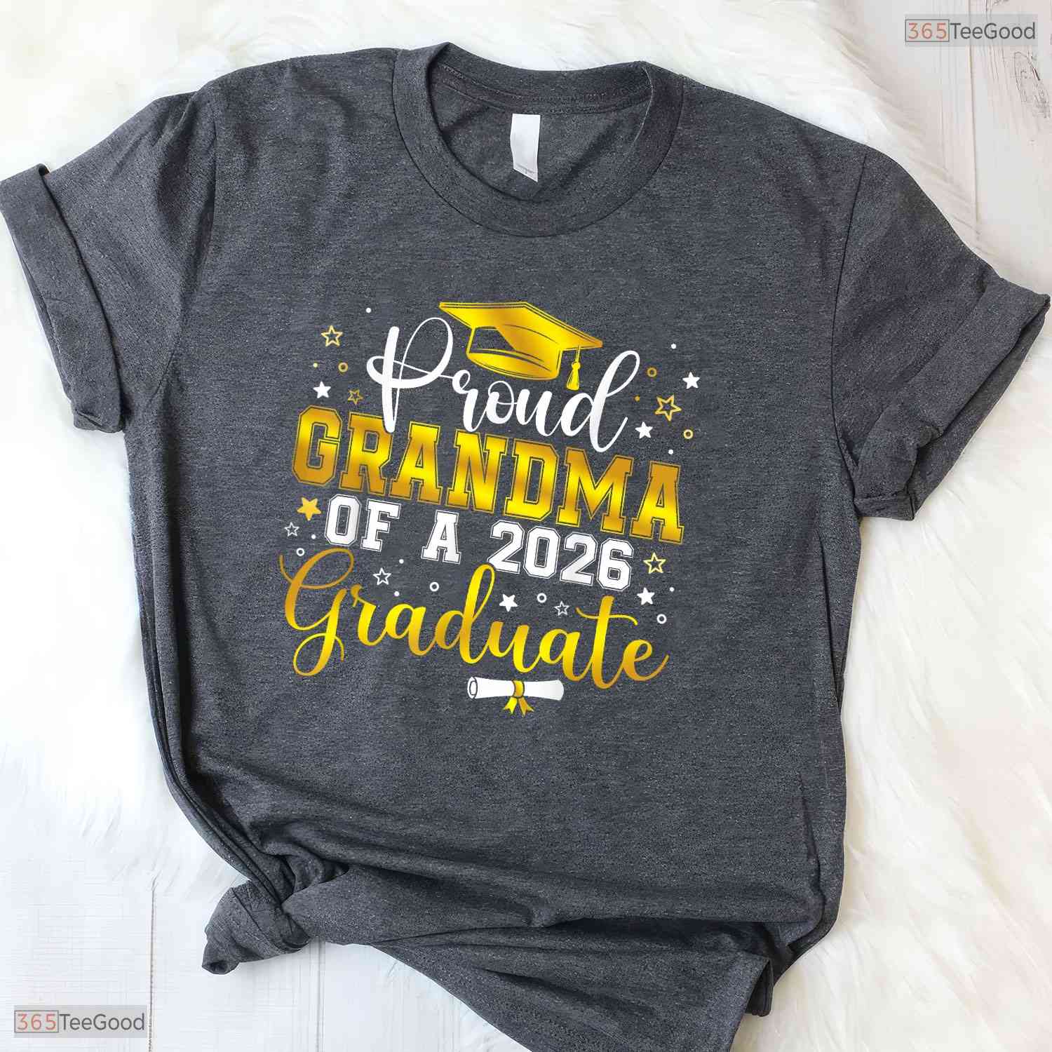 Supportive Proud Grandma Of A Class Of 2026 Graduate Senior Graduation Day T-Shirt