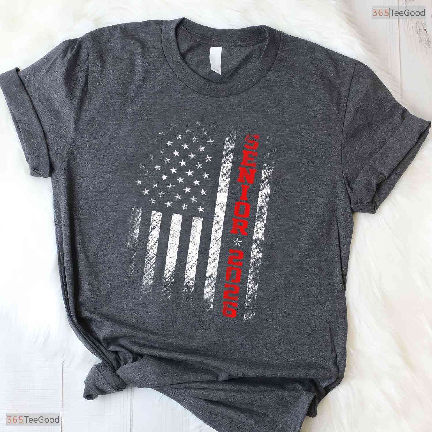 Patriotic Senior Year 2026 American Flag USA Graduation Class Of 2026 T-Shirt