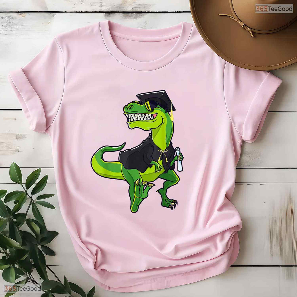 Awesome Graduation Class Of 2026 Funny Dinosaur T-Rex Graduate Kids Boys T-Shirt
