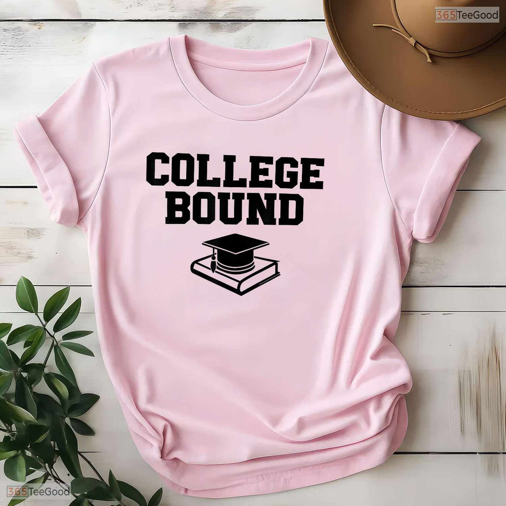 Inspiring College Bound Graduate Keepsake High School Graduation Ceremony T-Shirt