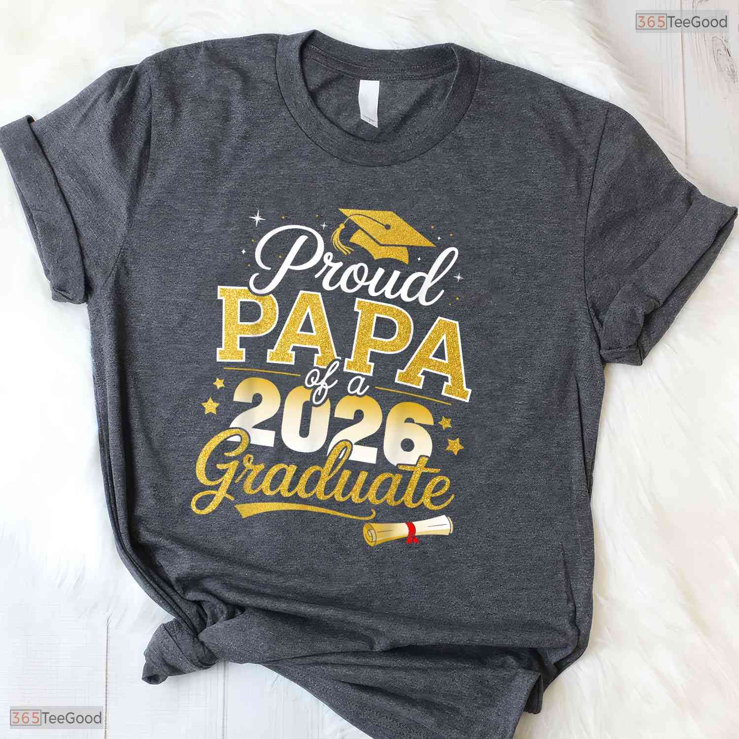 Supportive Proud Papa Of A Class Of 2026 Graduate Senior Graduation Event T-Shirt
