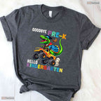 Cute Goodbye Pre-K Hello Kindergarten Dinosaur Graduation Boys Celebration T-Shirt