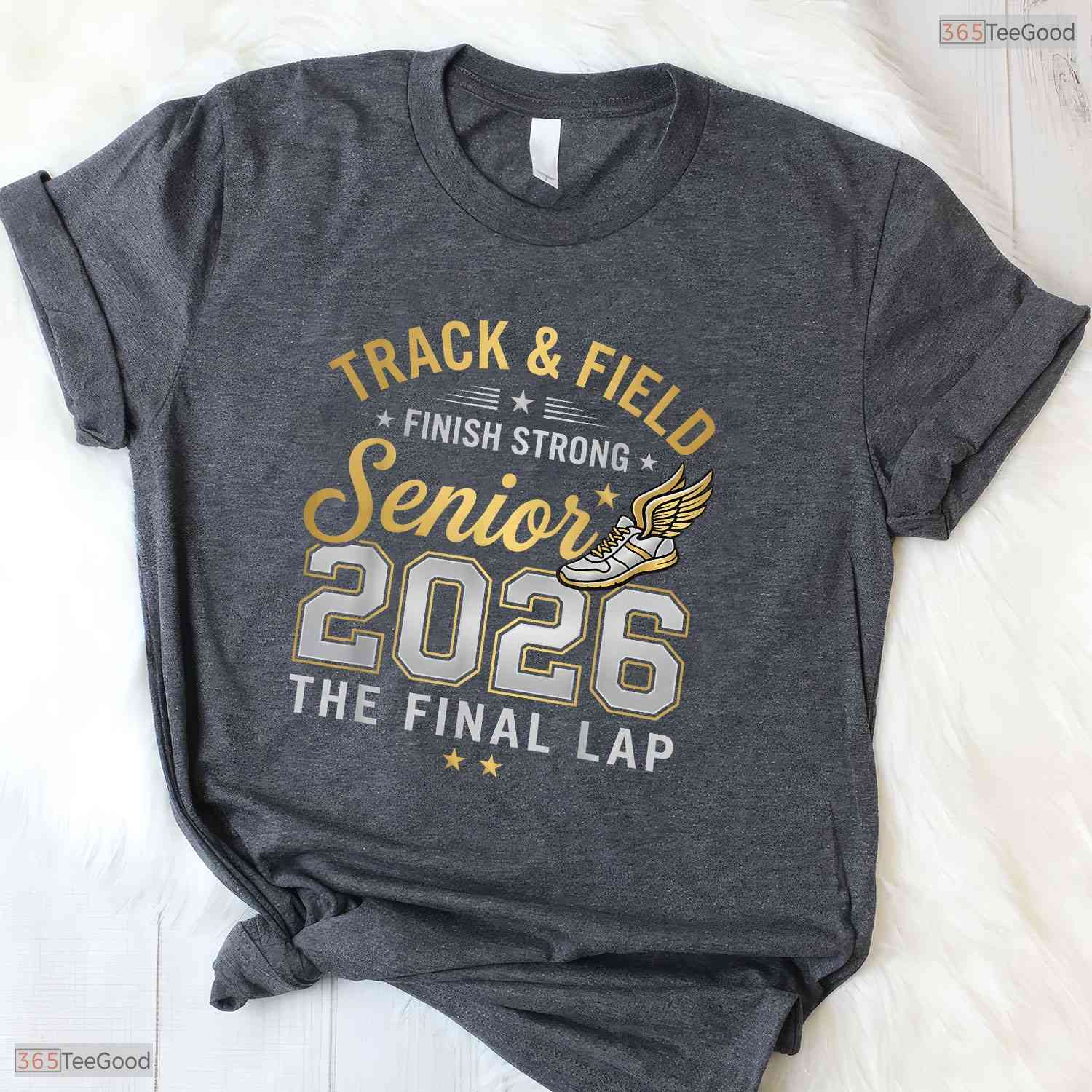 Athletic Senior 2026 Track And Field Final Lap Grad Gift Sports Celebration T-Shirt