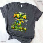 Fun Preschool Graduation Dinosaur Boys Pre-K Graduate Early Education Party T-Shirt