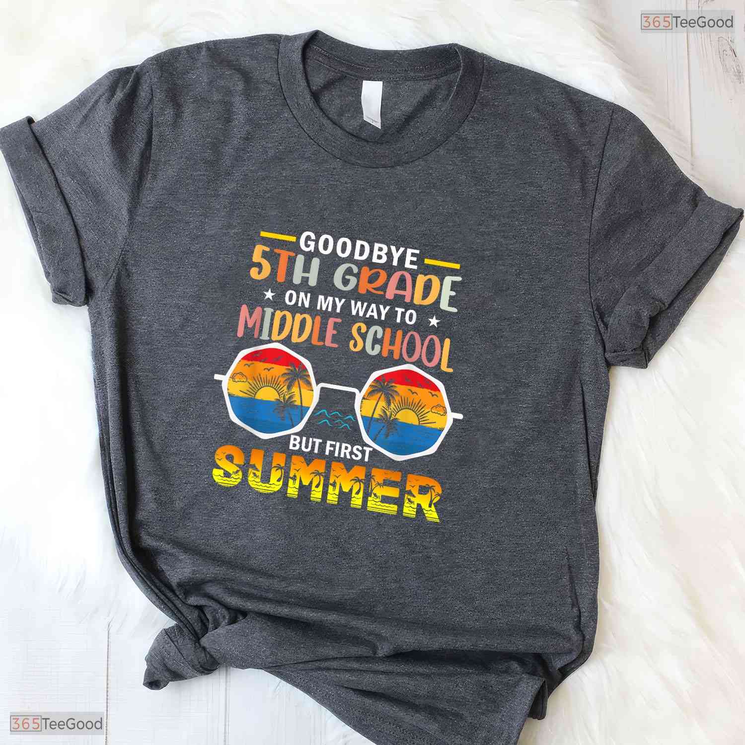 Awesome Goodbye 5th Grade Last Day Of School Graduation To 6th Grade Kids T-Shirt