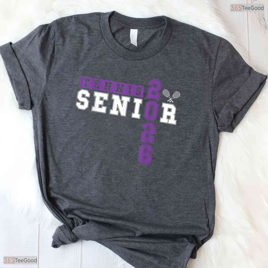 Athletic Tennis Senior Night Tennis Senior 2026 Graduation 76 Sports Day T-Shirt