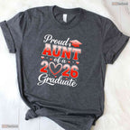 Joyful Senior 2026 Graduation Proud Aunt Of A 2026 Graduate Family Event T-Shirt