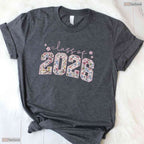 Beautiful Floral Class Of 2026 High School College Graduation Girls Aesthetic T-Shirt
