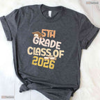 Amazing 5th Grade Graduation Class 2026 School Graduate Elementary Party Youth T-Shirt