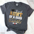 Best Proud Aunt Of A 2026 Graduate Family Matching Graduation Party T-Shirt