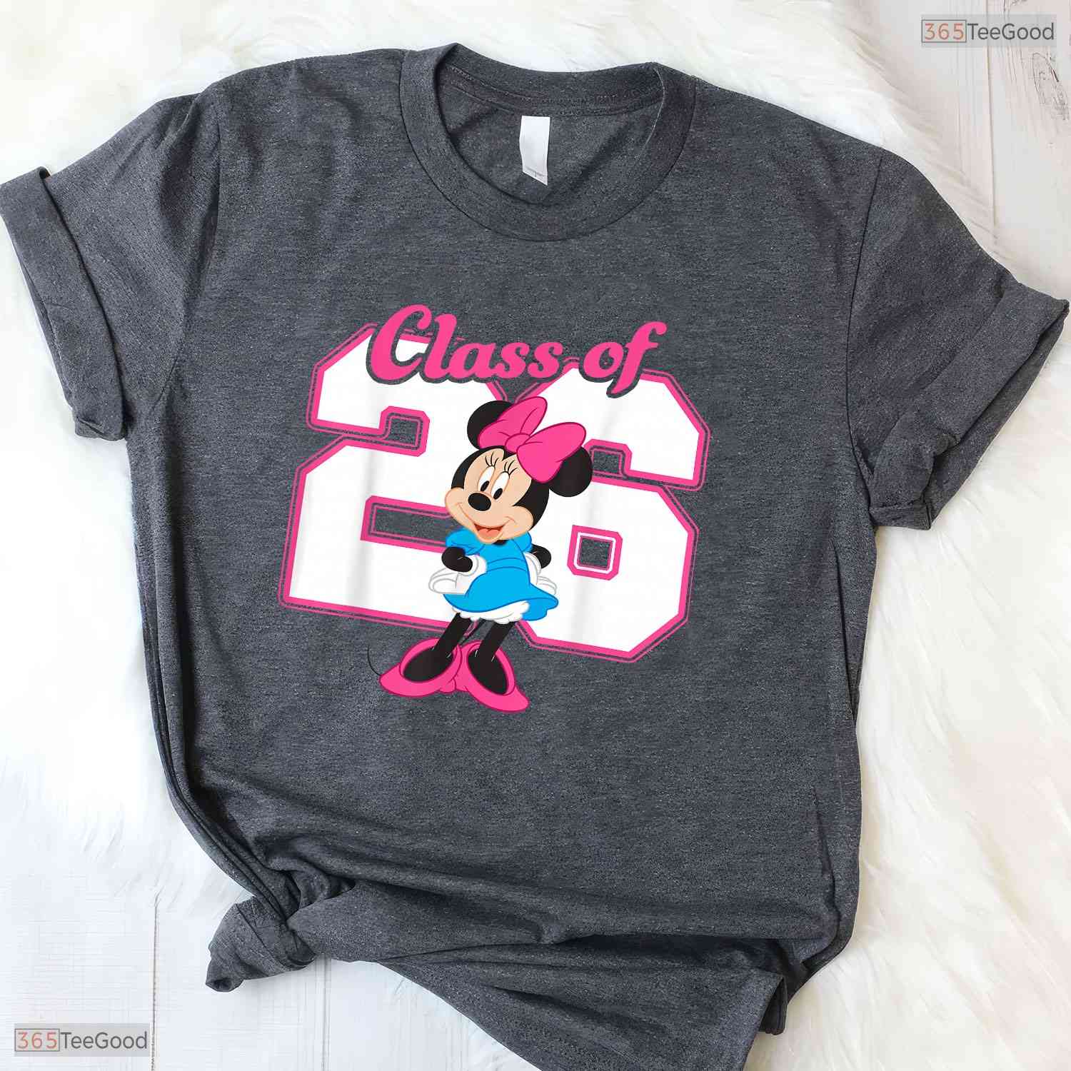 Cute Mouse Bow Ears Class Of 2026 Graduate High School Senior Graduation T-Shirt