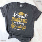 Proud Husband Of A 2026 Graduate Awesome College University Family Matching Shirt