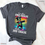 Goodbye 2nd Grade Hello 3rd Grade Dabbing Boy Colorful Last Day Of School T-Shirt