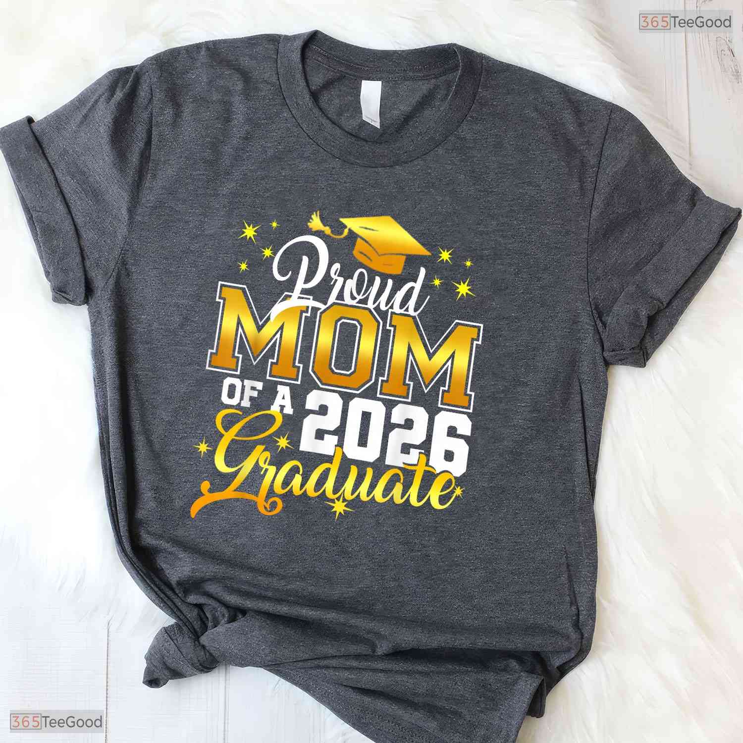 Senior Mom Class Of 2026 Proud Mother Of A Graduate Matching Family Party T-Shirt