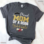 Proud Mom Of A 2026 Senior Graduate Matching Family Graduation Party T-Shirt