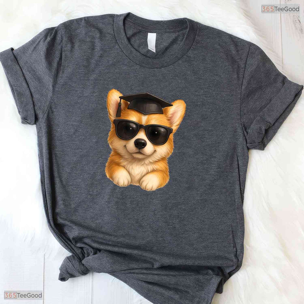 Kawaii Corgi Graduate Cute Dog Lover High School College Graduation T-Shirt
