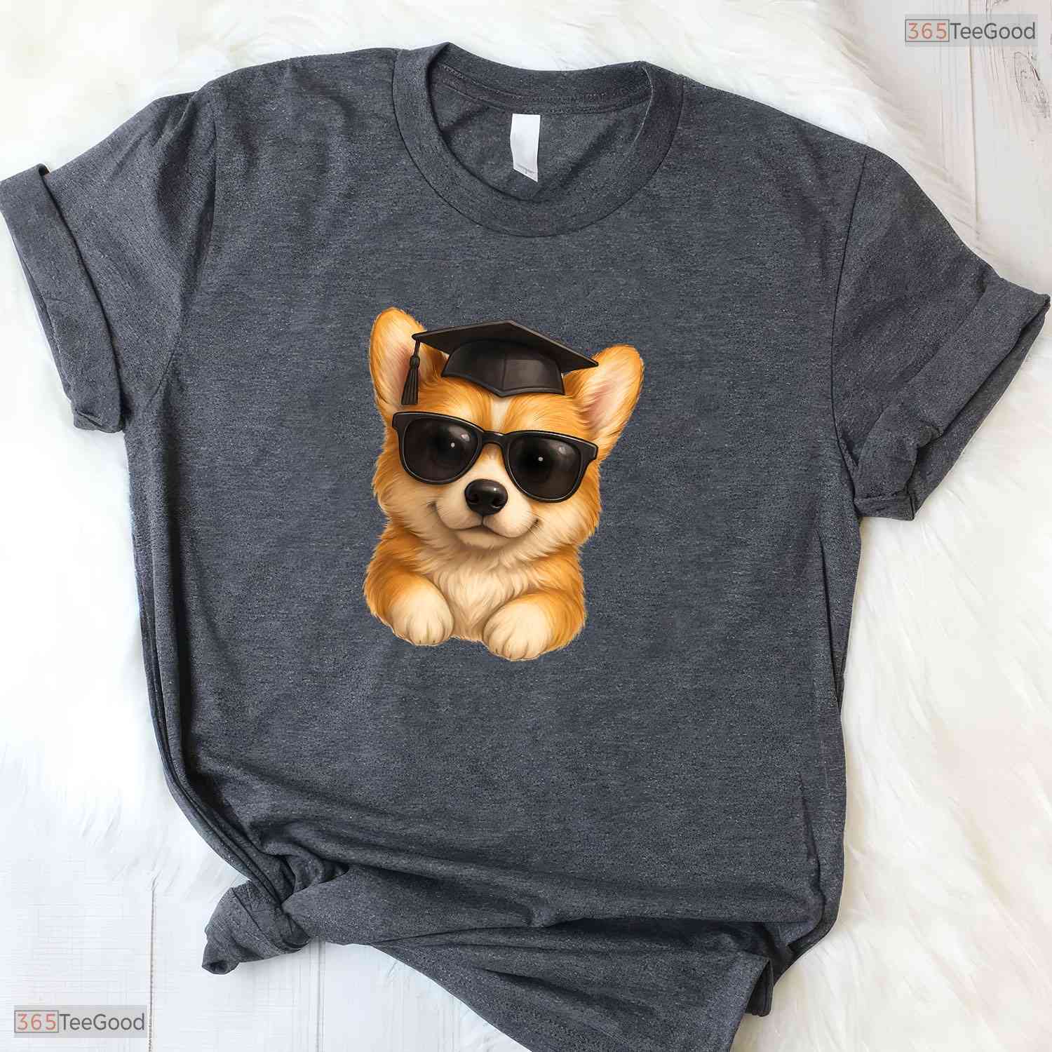 Kawaii Corgi Graduate Cute Dog Lover High School College Graduation T-Shirt