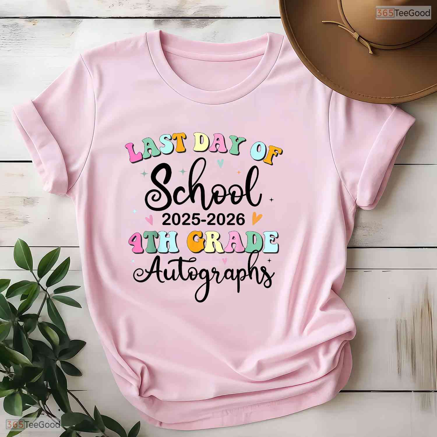 Last Day Of School Autograph 4th Grade Graduation Keepsake Boys Girls Shirt