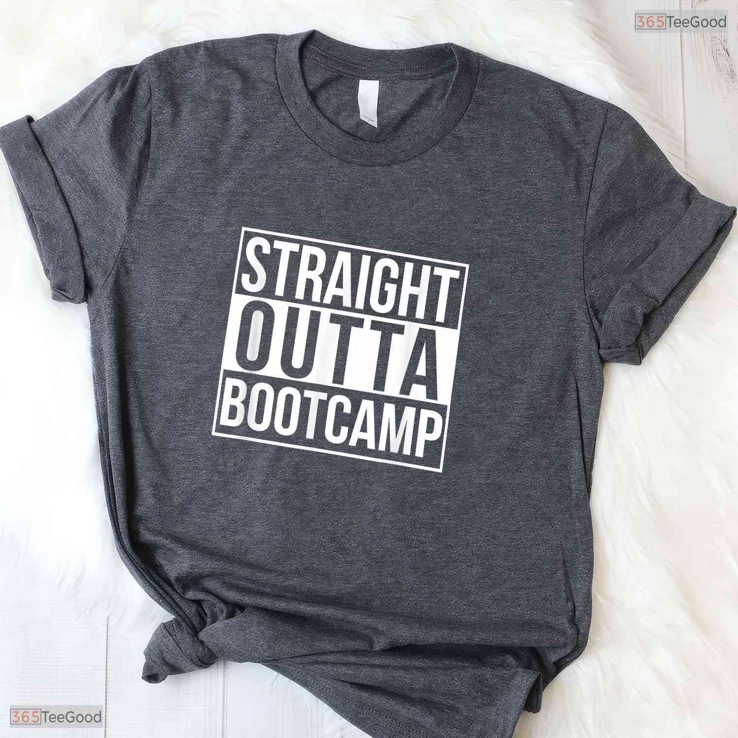 Straight Outta Bootcamp Graduation 2026 Proud Military Training Family Shirt