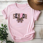 Senior Class Of 2026 Leopard Print Cute Graduation Apparel For Girls T-Shirt