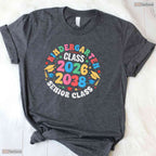 Kindergarten Graduation Class Of 2026 Grow With Me Senior 2038 Kids T-Shirt