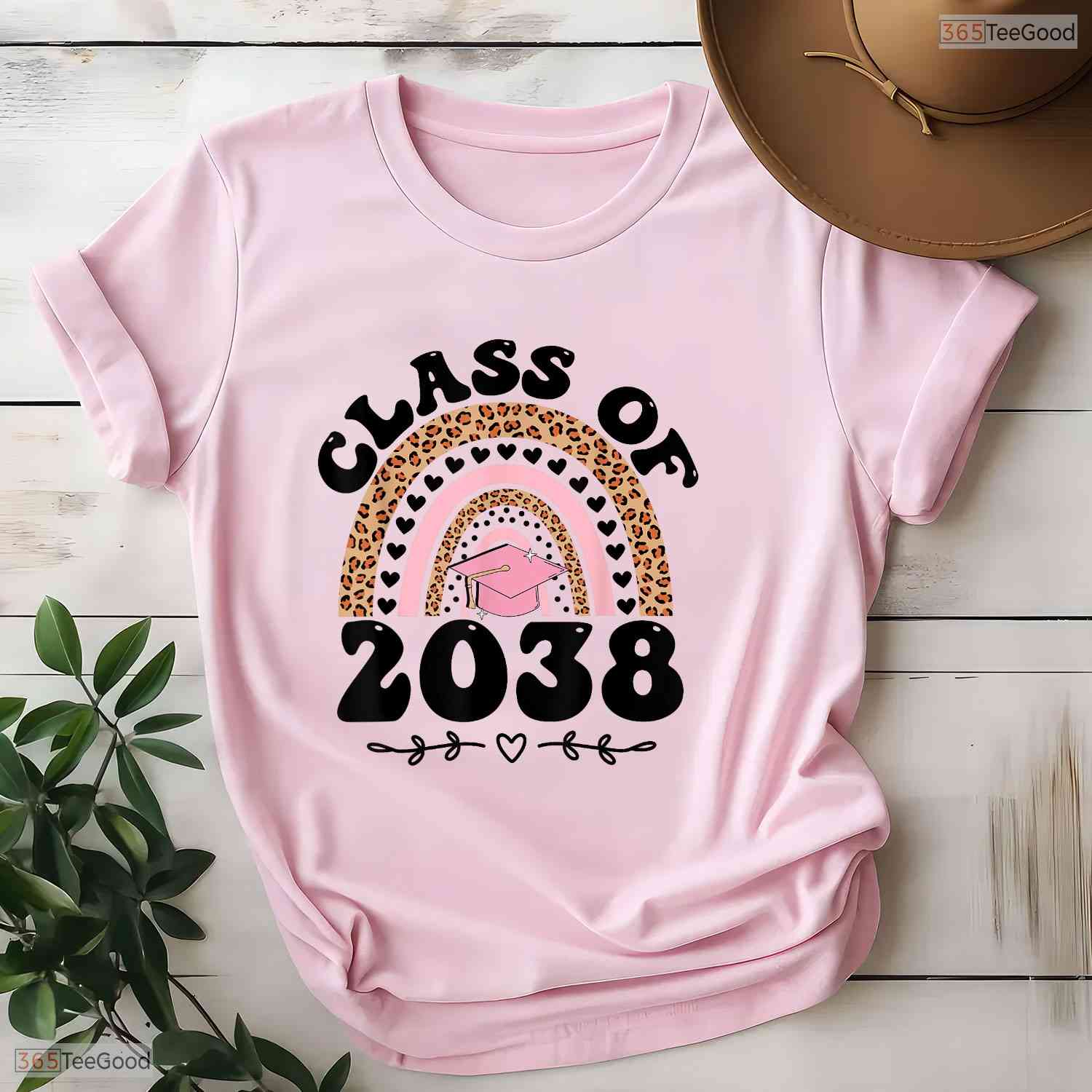 Class Of 2038 Grow With Me Rainbow Back To School Kindergarten Graduation Shirt